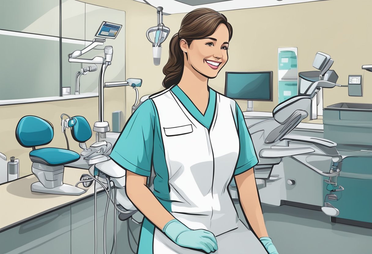 A dental assistant in Virginia receives resources and a salary